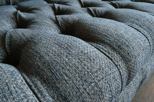 Grijze textiel Chesterfield driezits luxe 3-zitsbank designer sofa