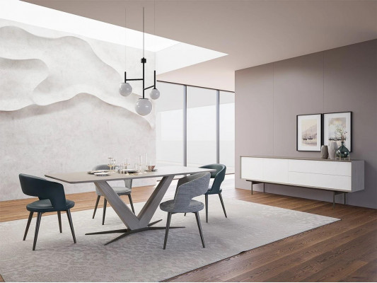 Eetkamerontwerp Compleet Eettafelontwerp Inrichting Sidetable Set Stoelen 4x