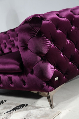 Sofa Chesterfield Bank Bekleding XXL Grote Set Stof 3+2+1 Designer Banken