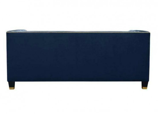 Chesterfield Blauw bankstel 3-delig set bank uitvoeringen zitkussen groep