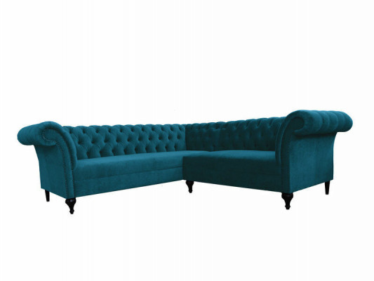 Chesterfield hoekbank designer bank fluwelen lederen sofa