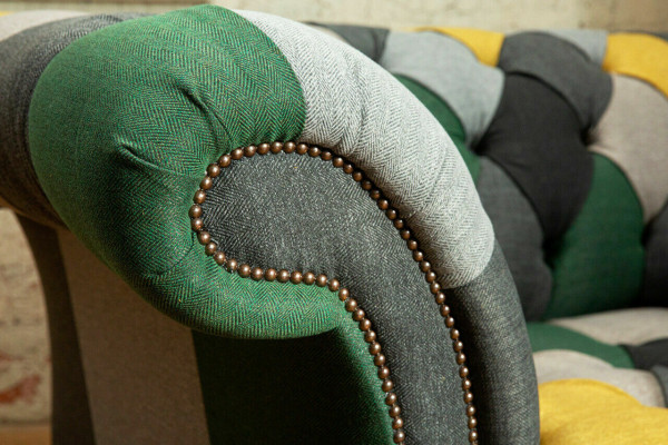 Gekleurde Chesterfield-fauteuil Moderne woonkamersessel