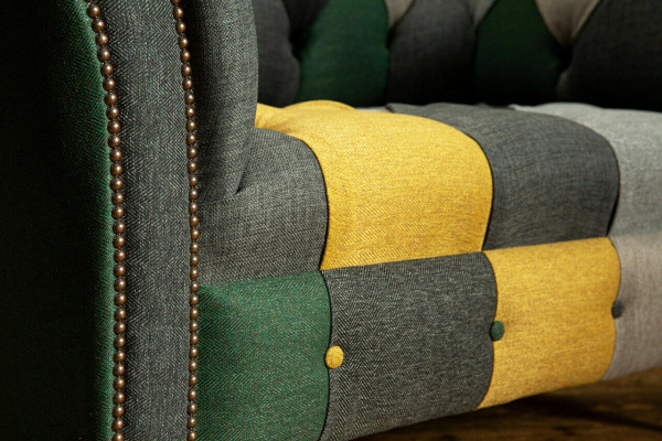 Gekleurde Chesterfield-fauteuil Moderne woonkamersessel