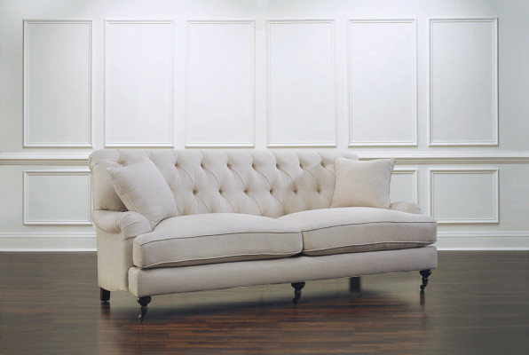 Moderne witte Chesterfield driezits luxe 3-zitsbank