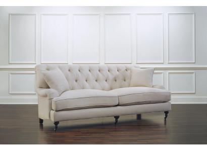 Moderne witte Chesterfield driezits luxe 3-zitsbank