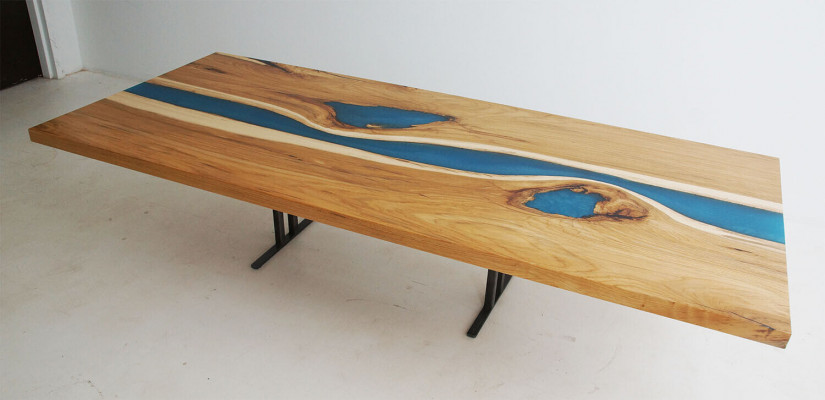 Luxe eettafel van echt hout Ontwerper Massieve tafels Eettafel