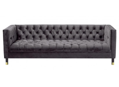 Antraciet Chesterfield Bank Creatief meubilair 4-zits banken Textiel Sofa's