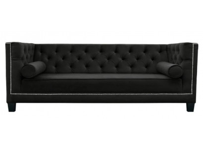 Chesterfield 4-zits bank Luxe Design Stoffen Bank Zwart Sofa's