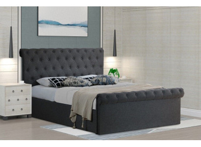 Chesterfield Klassisches Design Bed Beklede Bedden Textiel 140x200cm