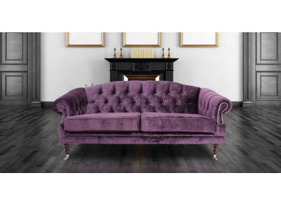 Barok Rococo bankstel bankstel stof fluweel Chesterfield - Designerbanken