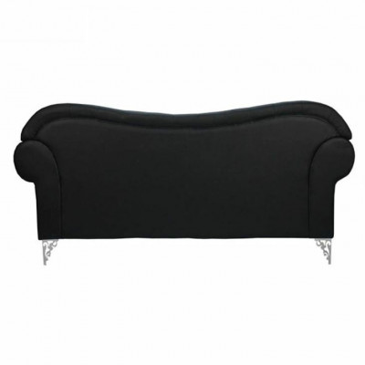 Zwarte Chesterfield bank Moderne driezitter Stijlvolle 3-zits