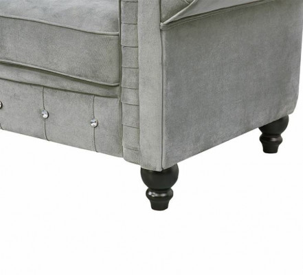 Grijze Chesterfield 3-zits luxe woonkamerbank designer bankstel