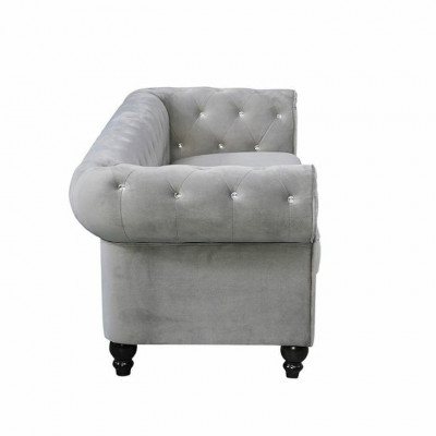 Grijze Chesterfield 3-zits luxe woonkamerbank designer bankstel