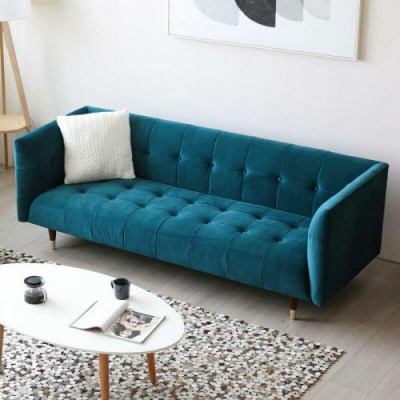 Moderne grijze Chesterfield 3-zits luxe woonkamer bank
