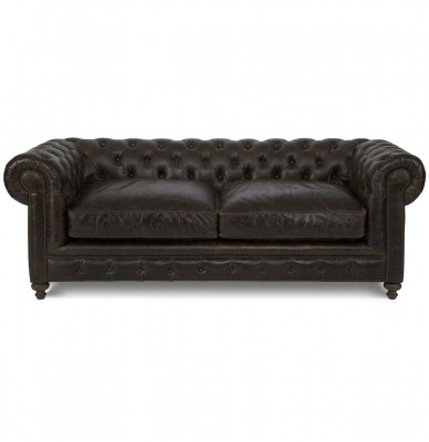 Moderne Zwarte Chesterfield Driezits Woonkamer Luxe Bankstel