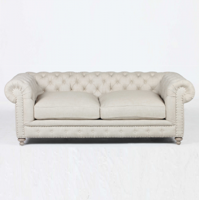 Witte Chesterfield Luxe Driezits Moderne 3-zits Woonkamer Bankstel
