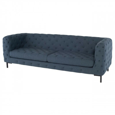 Grijze moderne 3-zits Chesterfield woonkamer stijlvolle bank.
