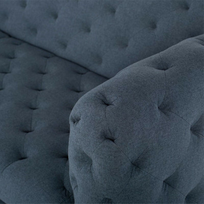 Grijze moderne 3-zits Chesterfield woonkamer stijlvolle bank.
