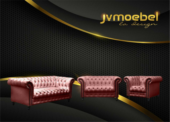 Woonkamer Chesterfield Designbankstel Meubilair Bank 3-2-1 Zitsbank Sofas