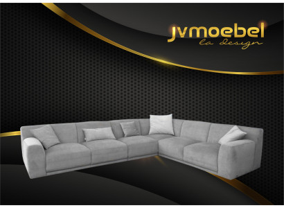 Hoekbank L-vorm Ontwerp Bank Stoffen Stof Woonlandschap Hoekbank Banken Banken