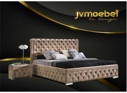 Bed 2x Nightstand 3-piece Bedroom Set Luxury Design Furniture Modern Beds New