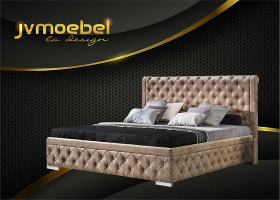Bed 2x Nightstand 3-piece Bedroom Set Luxury Design Furniture Modern Beds New
