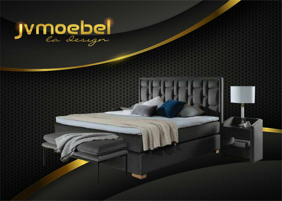 Chesterfield tweepersoons slaapkamer fluwelen bed bedframe nachtkastje 3-delige set