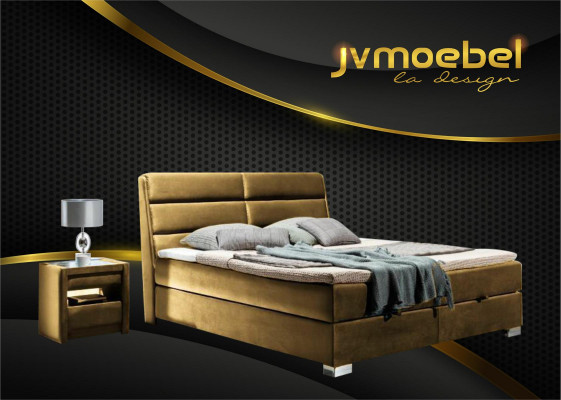 Bed 2x Nightstand 3 pcs. Bedroom Luxury Set Design Furniture Modern Beds New