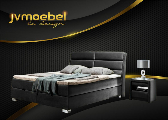 Bed 2x Nightstand 3 pcs. Bedroom Luxury Set Design Furniture Modern Beds New