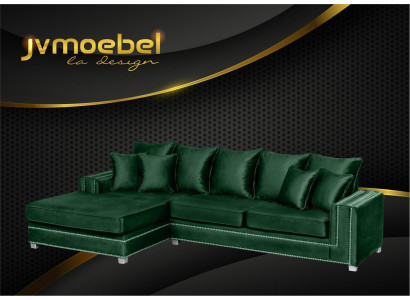 Hoekbank L-vorm Textiel Luxe Design Woonlandschap Gestoffeerde Bank Banken Meubels