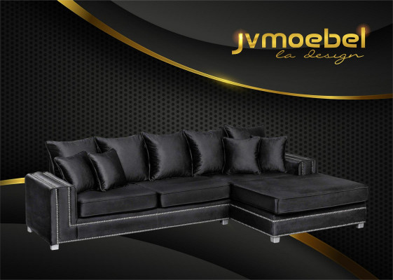 Hoekbank L-vorm Textiel Luxe Design Woonlandschap Gestoffeerde Bank Banken Meubels