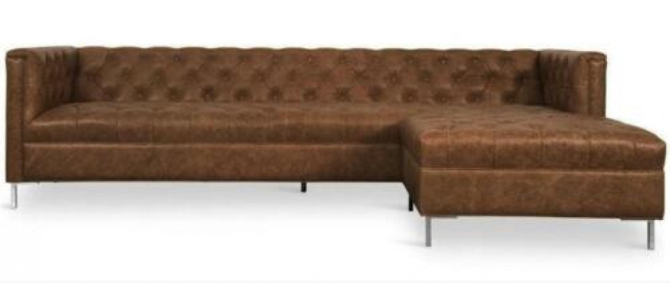 Bruine hoekbank in westerse stijl hoekbank hoekbank bank bankstel bekleding