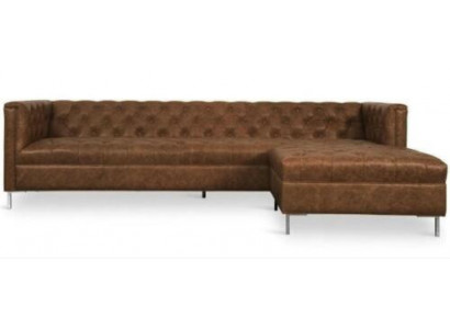 Bruine hoekbank in westerse stijl hoekbank hoekbank bank bankstel bekleding