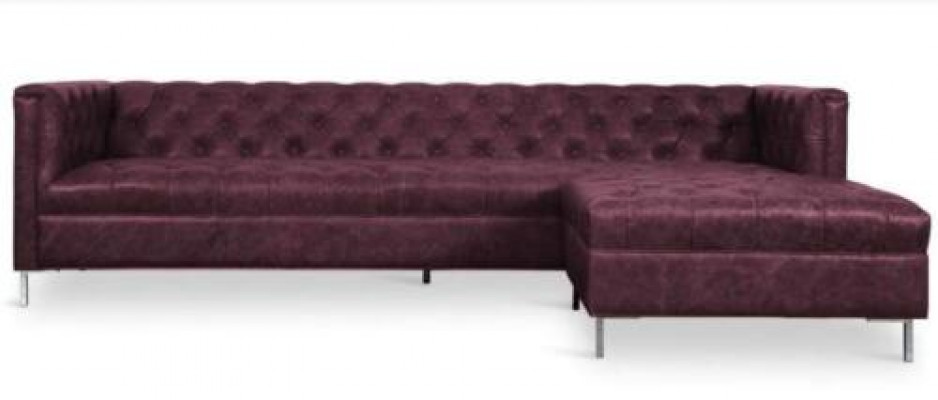 Bruine hoekbank in westerse stijl hoekbank hoekbank bank bankstel bekleding