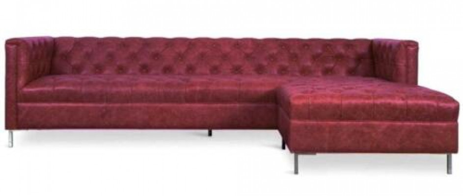 Bruine hoekbank in westerse stijl hoekbank hoekbank bank bankstel bekleding