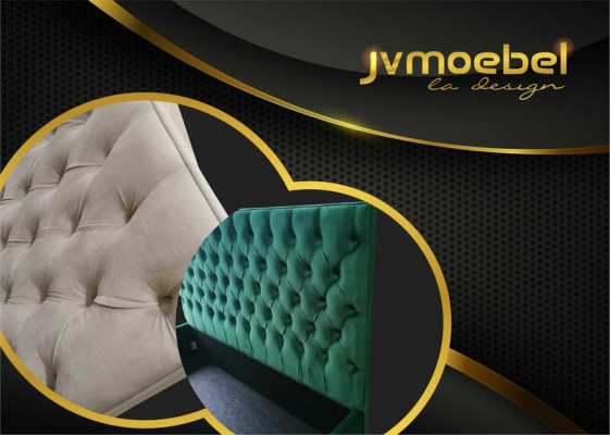 Chesterfield bed gestoffeerd design luxe dubbele hotelbedden goud luxe hotel nieuw