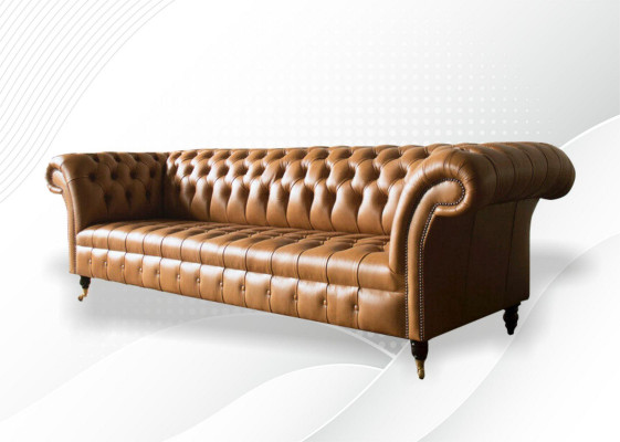 Ontwerpbank Chesterfield bekleding modern textiel stofbanken 4-zits slaapbank nieuw
