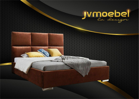 Moderne slaapkamer bedden textiel bed stof Chesterfield 180x200 tweepersoonsbed