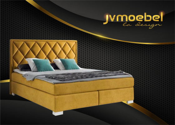 Bedtextiel Slaapkamerdesignmeubelen Modern Luxe Bedden 180x200 gele fluweel nieuw