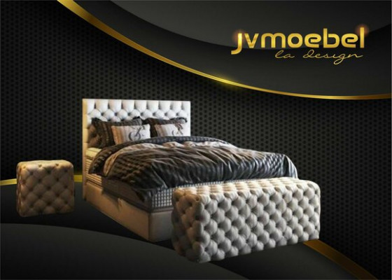 Luxe bed boxspring bed slaapkamer bedden design meubels fluwelen matras compleet.