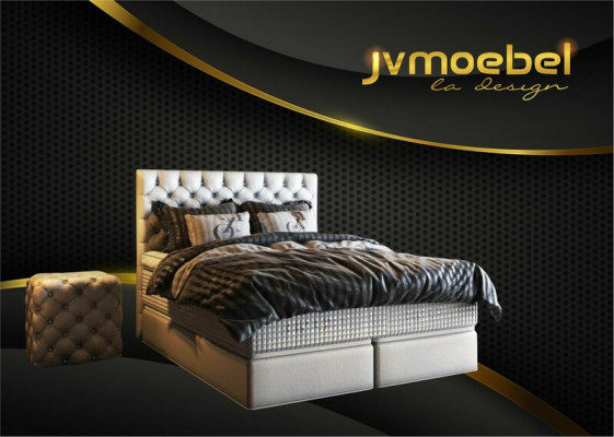 Luxe bed boxspring bed slaapkamer bedden design meubels fluwelen matras compleet.
