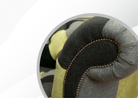 Chesterfield bank bank bekleding bankstellen klassieke 2-zits leer textiel kleurrijk