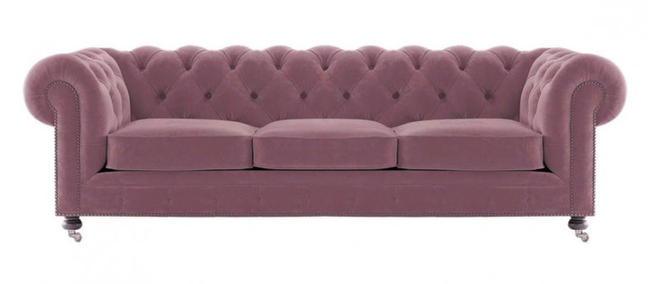 Luxe Geel Chesterfield Fluweel Driezitsbank Bekleding Meubels Hotel Woonkamer Praktijk