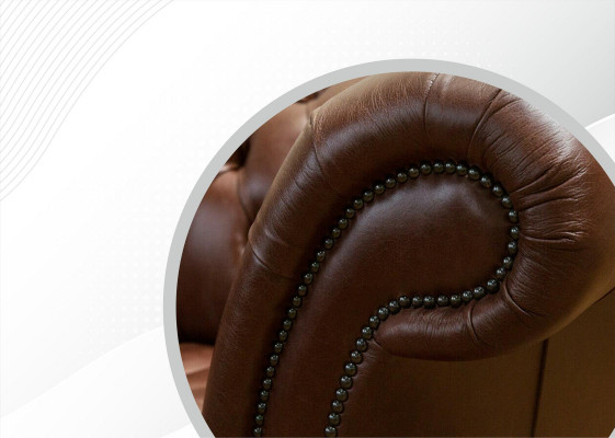 Chesterfield bank gestoffeerde bankstellen Klassieke leren 3-zitsbanken Bank bruin