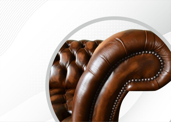 Ontwerp Chesterfield Bankstel 2 Zits Bruin Bank Beklede Banken Woonkamer Bank Nieuw