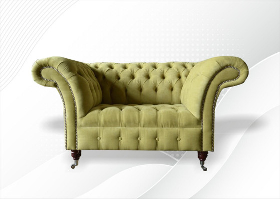 Chesterfield Sofa Bank Bekleding Set 1,5-zits Sofas Klassieke Eenzitter