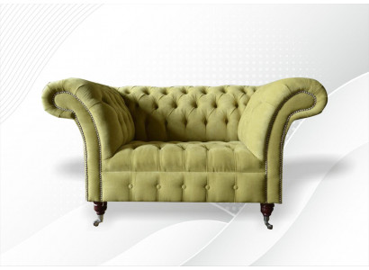 Chesterfield Sofa Bank Bekleding Set 1,5-zits Sofas Klassieke Eenzitter
