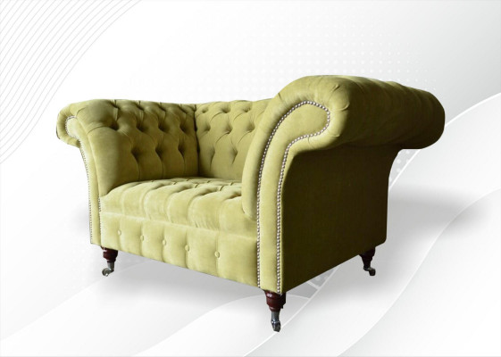 Chesterfield Sofa Bank Bekleding Set 1,5-zits Sofas Klassieke Eenzitter