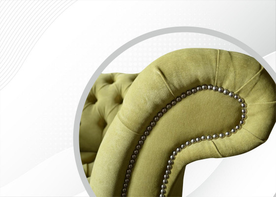 Chesterfield Sofa Bank Bekleding Set 1,5-zits Sofas Klassieke Eenzitter