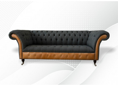 Stofbank Woonlandschap 3-zits designbank Banken Banken Grijze Chesterfield